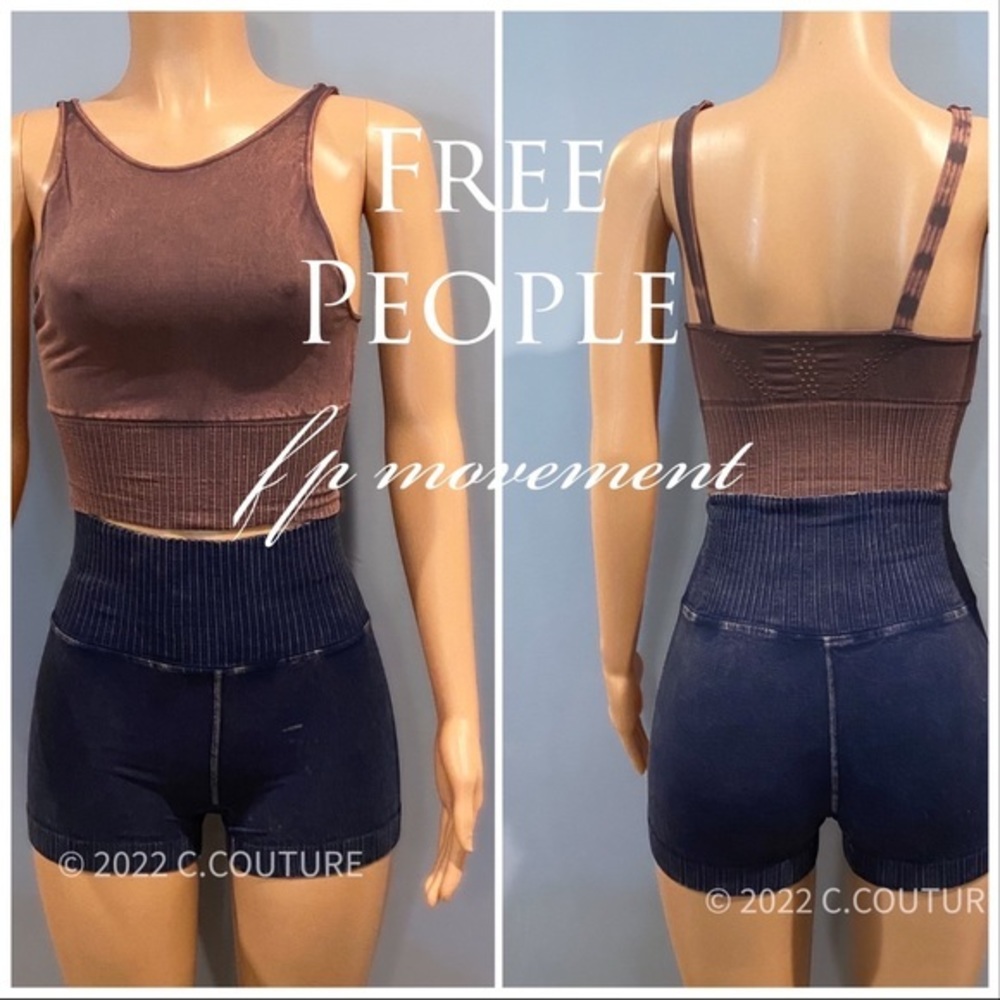NEW FREE PEOPLE Good Karma High-Neck Crop & good karma shorts $106
SET XS/S